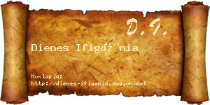 Dienes Ifigénia névjegykártya